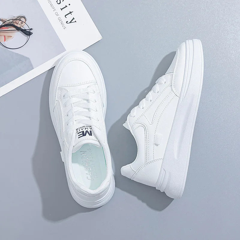 Women's Shoes Summer Thick Sole White Spring Autumn Breathable Platform Tennis Woman Trend Round Head Female Casual Sneaker2024